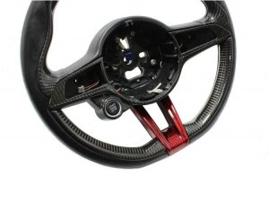 Alfa Romeo Giulia Steering Wheel Trim - Carbon Fiber - Side Cover Set - Italian Theme - QV Model Alfa Romeo Giulia Steering Wheel Trim - Carbon Fiber - Side Cover Set - Italian Theme - QV Model